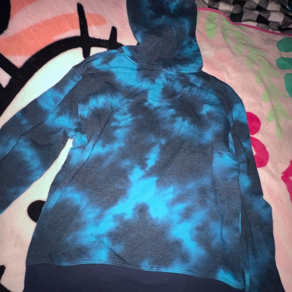 Champion Women’s Long Sleeve Hoodie Sweatshirt (Blue Tie Dye, Small) - Picture 6 of 7